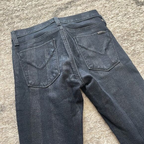 Hudson Metallic Striped Black Jeans - Picture 1 of 7